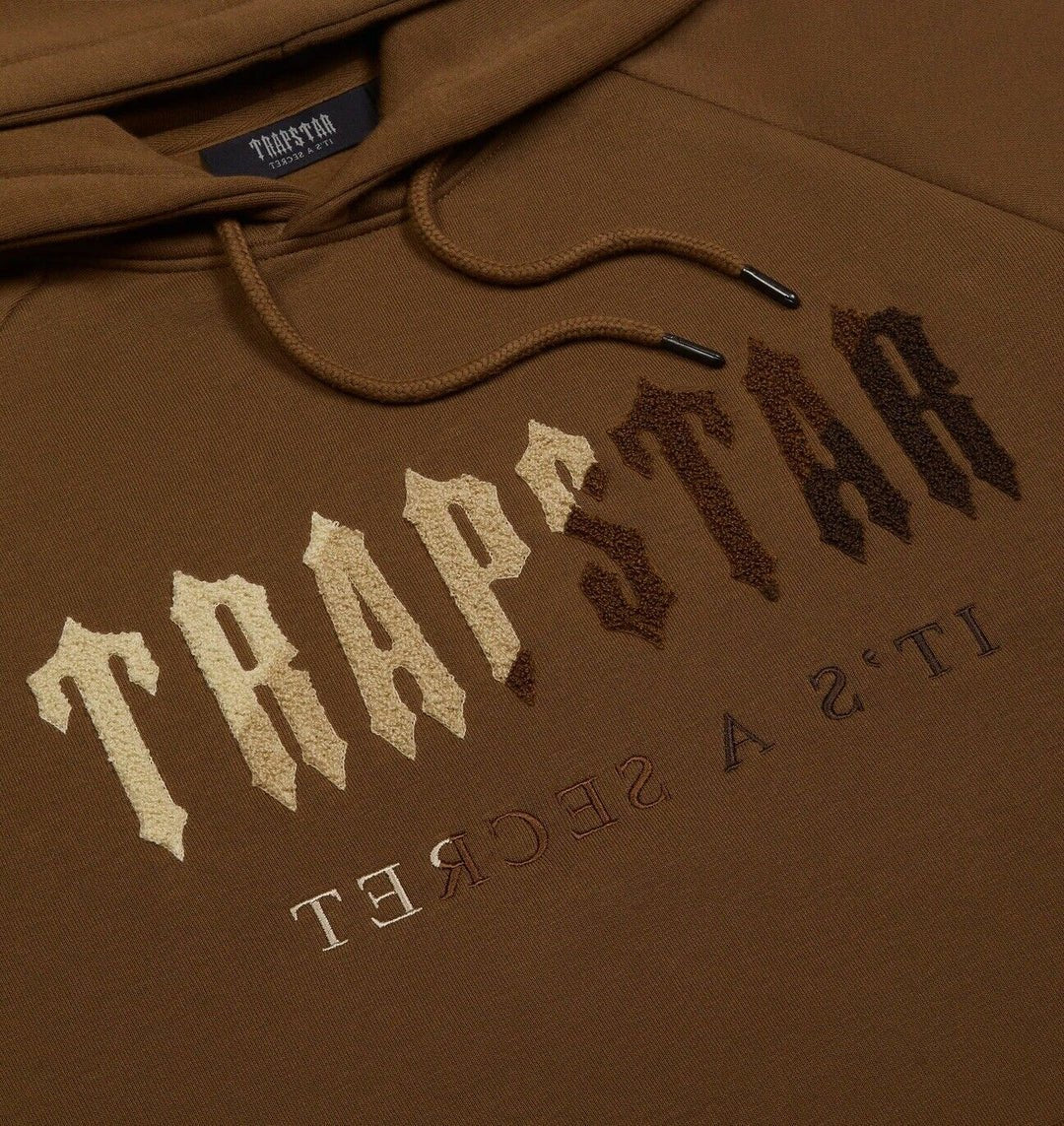 TRAPSTAR CHENILLE DECODED HOODIE TRACKSUIT ‘EARTH EDITION BROWN’