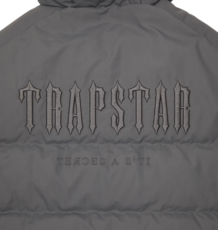 TRAPSTAR DECODED HOODED PUFFER ‘GREY'