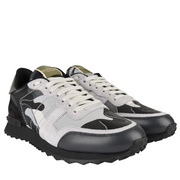 VALENTINO ROCKSTUD CAMOUFLAGE TRAINERS 'GREY & SILVER'