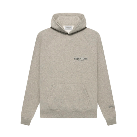 FEAR OF GOD ESSENTIALS CORE PULLOVER HOODIE 'DARK HEATHER OATMEAL'