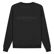 FEAR OF GOD ESSENTIALS PULLOVER CREWNECK 'STRETCH LIMO / BLACK' (SS21)