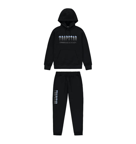 TRAPSTAR CHENILLE DECODED 2.0 HOODED TRACKSUIT ‘BLACK ICE’