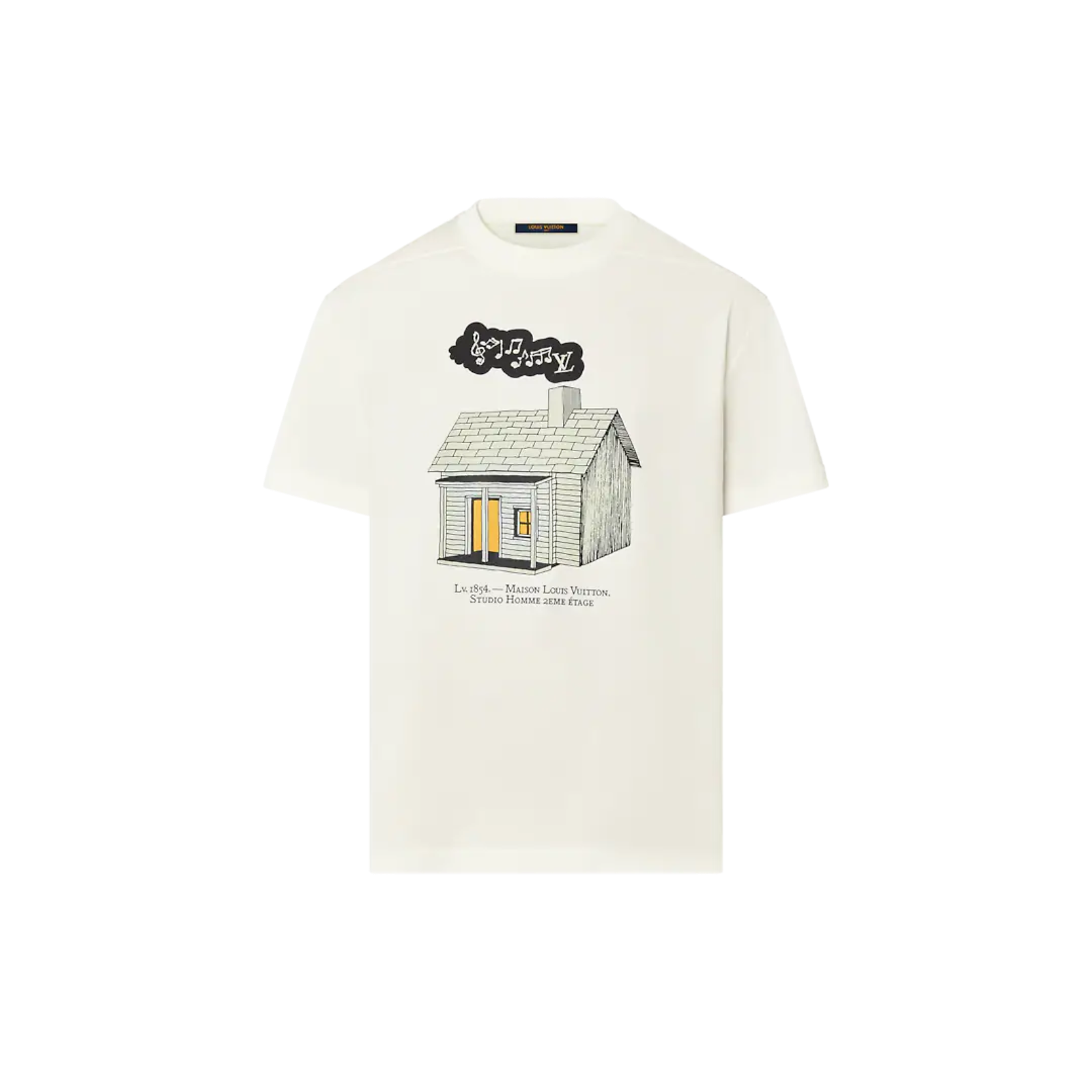 LV House Printed T-shirt Luxury - White Lait - Size: XL - Men